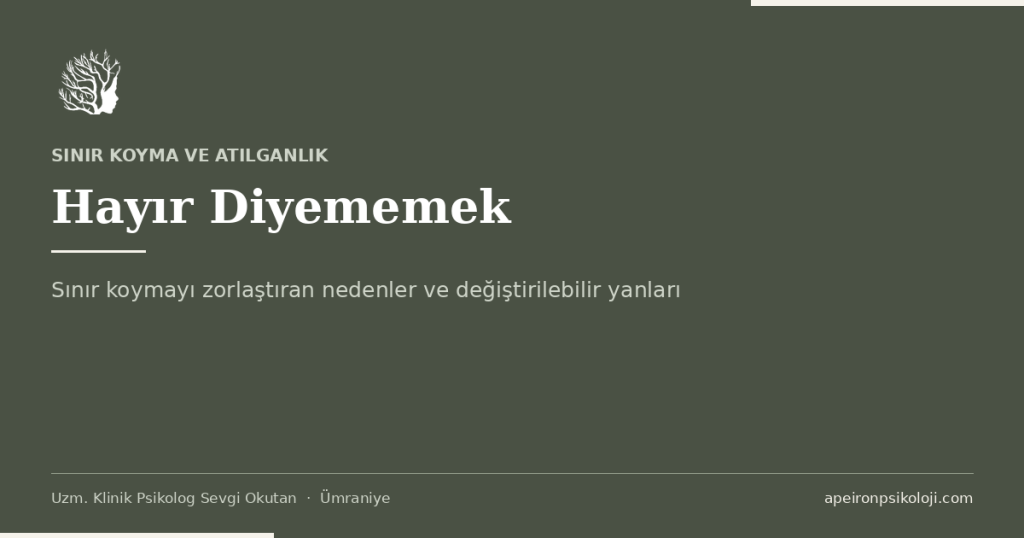 Hayır diyememek ve sınır koyma üzerine yazı kapak görseli